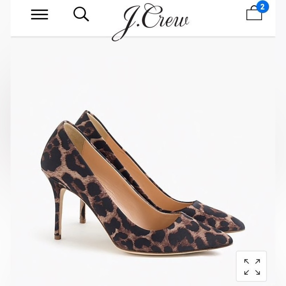 J.Crew - Elsie leopard Satin Pumps NWB Sz. 8